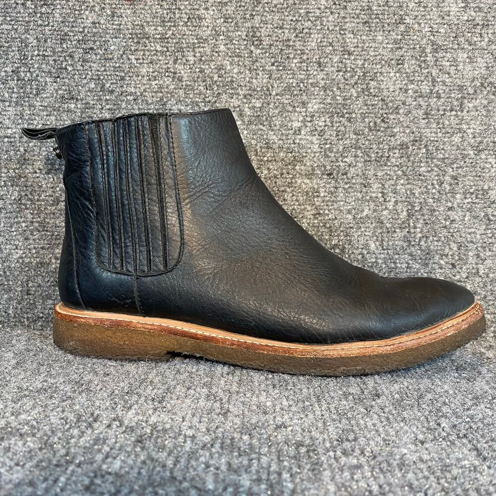 Botkier Anthropologie New York Black Leather Chelsea Boots Crepe Sole Womens 11